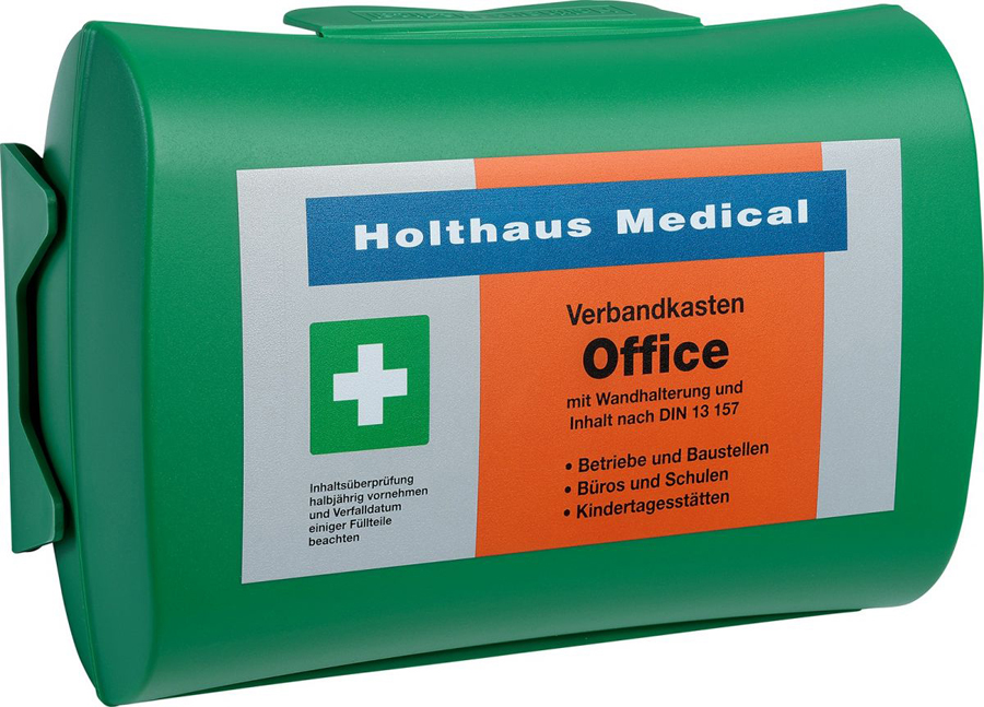 HOLTHAUS Office Verbandkasten grün gefüllt nach DIN 13157