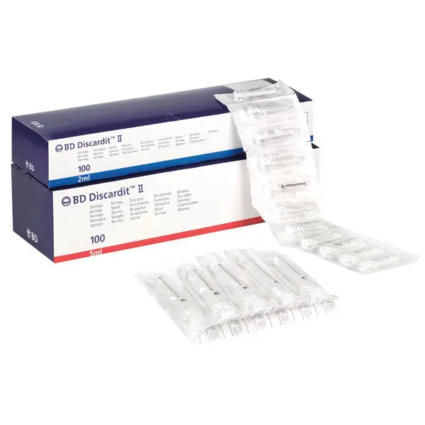 BD Discardit II Einmal-Spritzen , Luer (Blutentnahme: 2 ml, Menge: 100 Stück)