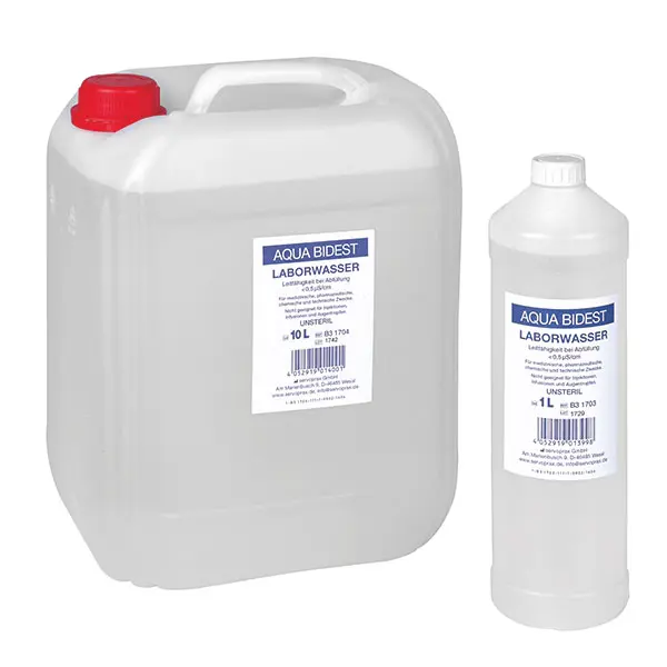 SERVOPRAX Aqua Bidest - Laborwasser (Volumen: 1 Liter)