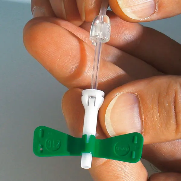 Safe-Touch Sicherheits-Flügelkanülen (Farbe: Orange, Gauge: 25G, Kanülengröße: 0,50 x 19 mm)