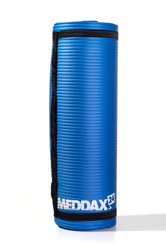 MEDDAX Gymnastikmatte mit Ösen 180 x 60 x 1.5 cm blau