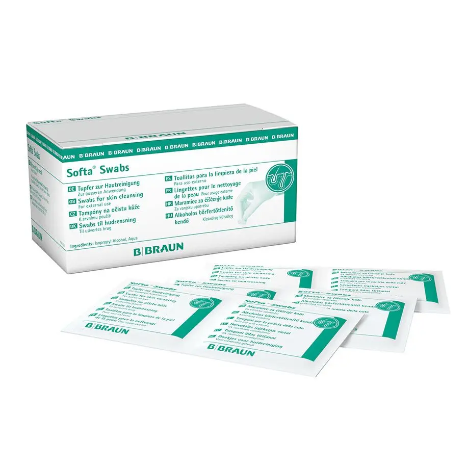 B.Braun Softa Swabs Alkoholtupfer, 6,5 x 3 cm