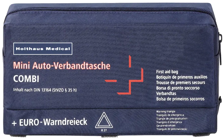 HOLTHAUS Mini COMBI Verbandtasche 22 x 12 x 8 cm, blau