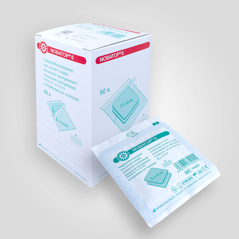 NOBATOP VK Vlieskompressen 4 fach steril