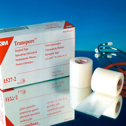 3M Transpore hypoallergenic plastic plaster transparent