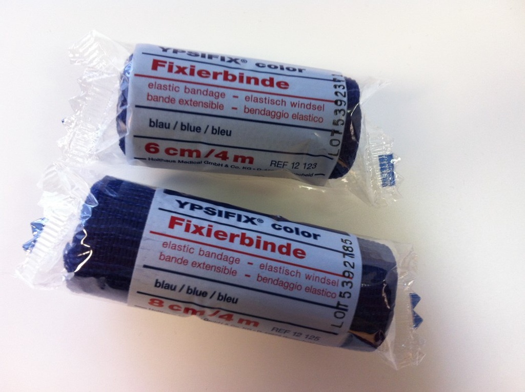 HOLTHAUS YPSIFIX color Fixierbinde in Einzelverpackung blau