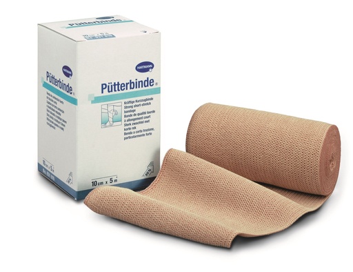 HARTMANN Pütterbinde 5 m einzeln in Faltschachteln mit Verbandklammern