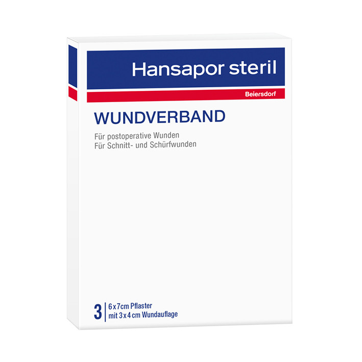 BSN Hansapor sterile Wound dressing, 6 x 7 cm