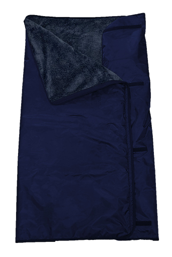 MEDDAX Wrap blanket for wheelchair users navy blue