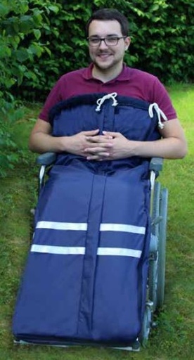 ORGATERM Sommer-Schlupfsack mit Reflektorstreifen marine