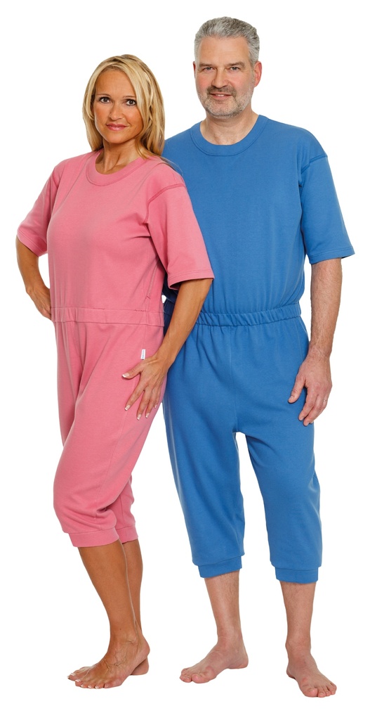 SUPRIMA Pflegeoverall Kurz Rückenreißverschluss beere