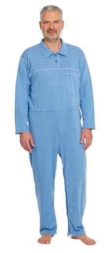 SUPRIMA CareFunction Pflegeoverall mit Polokragen und Knopfleiste jeans