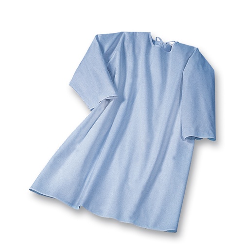 SUPRIMA Pflegehemd Langarm für Damen und Herren blau