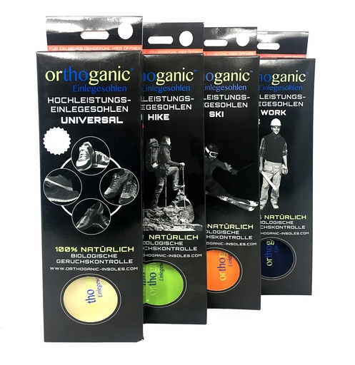 ORTHOGANIC Einlegesohlen SET Universal/Hike/Work/Ski