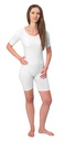 SUPRIMA Pflegebody kurzarm mit Rücken-Reißverschluss, unisex, weiß