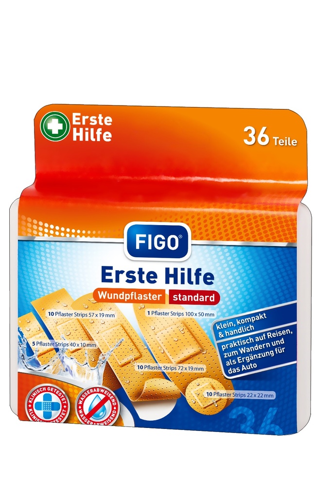 FIGO Pflaster Erste Hilfe Box 36tlg.
