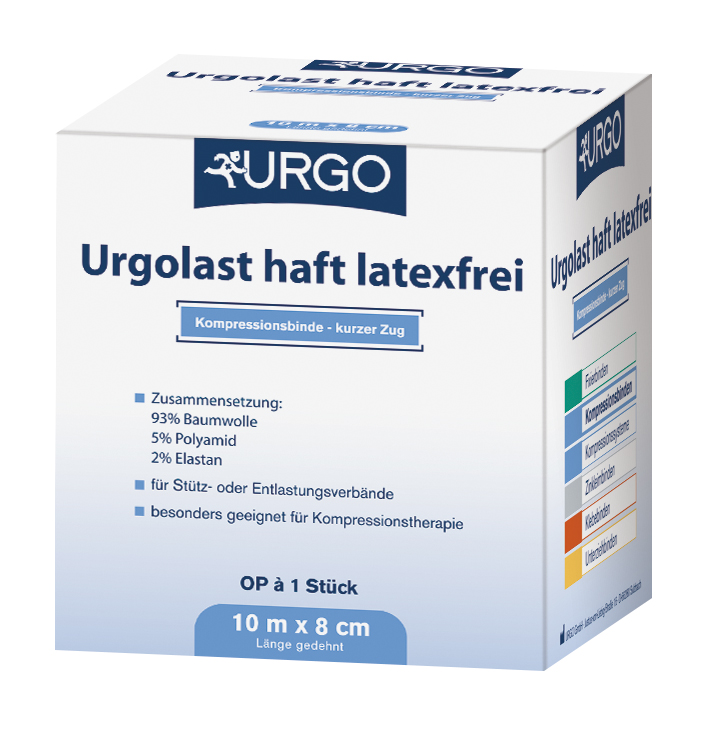 URGO Urgolast haft latexfreie Idealbinde mit kurzem Zug