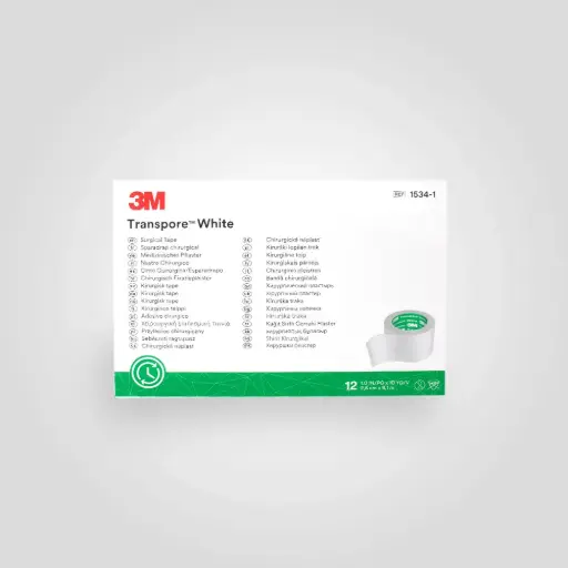 [15624-01] 3M Transpore White hyperallergenes Kunststoffpflaster weiß