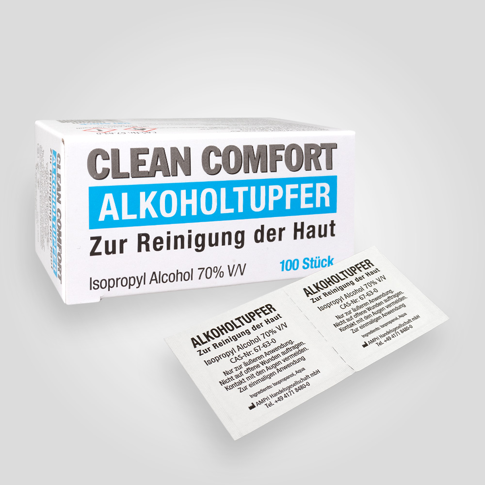 AMPRI Clean Comfort Alcohol swabs
