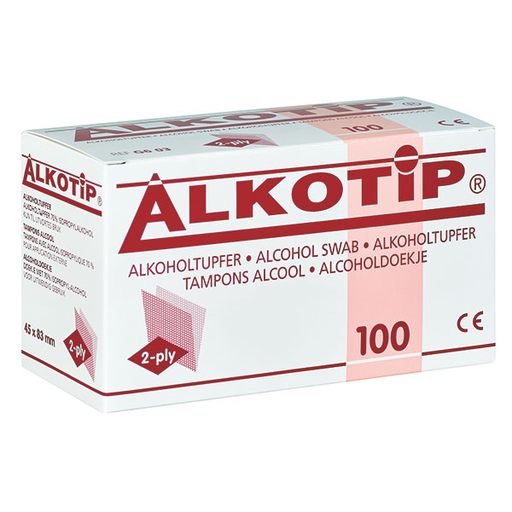 [20627-01] ALKOTIP Alcohol swabs medium, 45 x 83 mm
