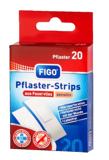 [21426-01] FIGO Pflaster-Strips aus Faservlies, sensitiv
