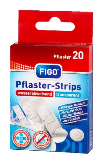 [21427-01] FIGO Pflaster-Strips wasserabweisend, transparent