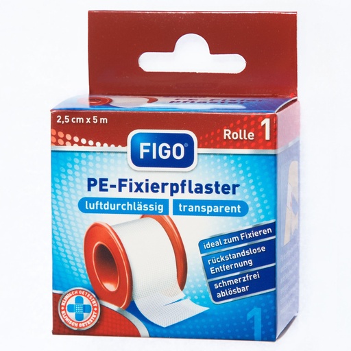 [21441-01] FIGO Adhesive tape reel PE, 2.5 cm x 5 m