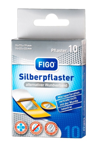 [21443-01] FIGO Silberpflaster 10 Stück