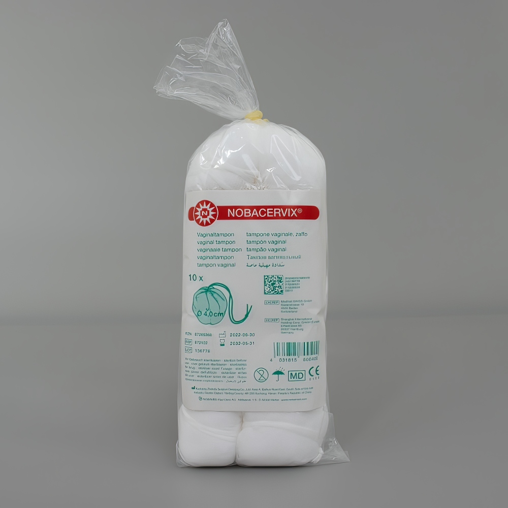 NOBA Nobacervix Mullwatte-Tampon, 4 cm rund, unsteril