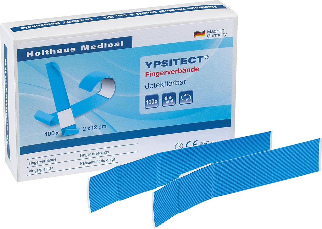 HOLTHAUS YPSITECT Fingerverband wasserfest/detektierbar 2 x 12 cm