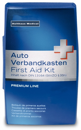 [25365-01] HOLTHAUS Premium Car First Aid Kit Content according to DIN 13164