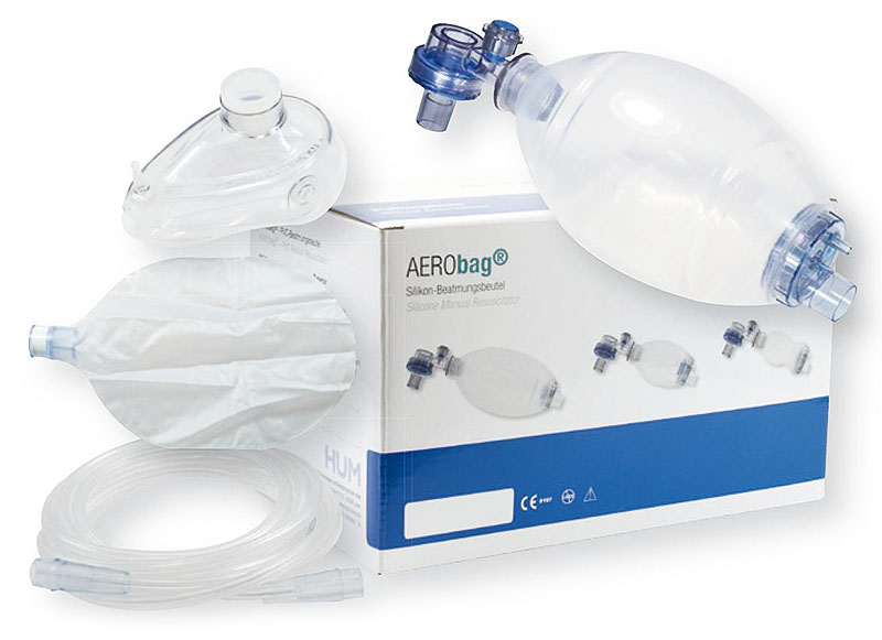 HUM AERObag BB05-E-5R Resuscitator Silicone complete with mask size 5