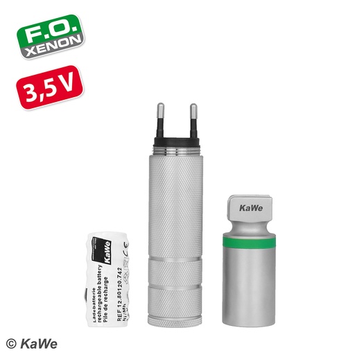 [18426-01] KAWE Xenon 3,5V F.O.Ladegriff mittel inkl. Akku für Steckdose