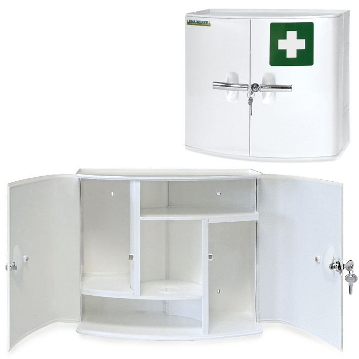 LEINA-WERKE Verbandschrank Kunststoff 2-türig 38,5 x 18 x 32,5 cm leer