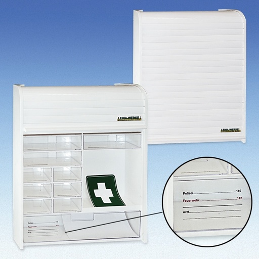 [12965-01] LEINA-WERKE First aid cabinet plastic with shutter 42 x 10 x 48 cm empty
