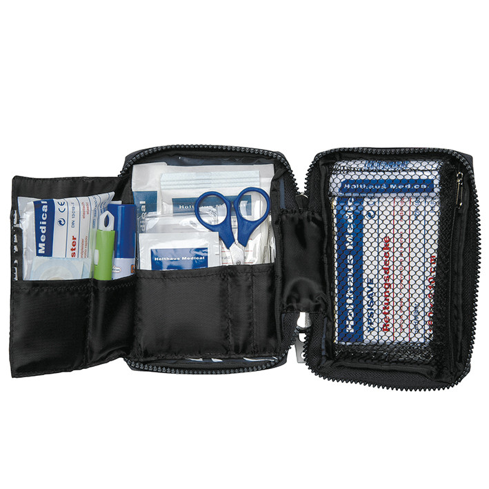 HOLTHAUS TRAVEL Erste-Hilfe-Verbandtasche blau/rot 17 x 12 x 6 cm