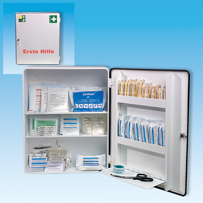 SÖHNGEN First aid cabinet MADRID with filling acc. to DIN 13169