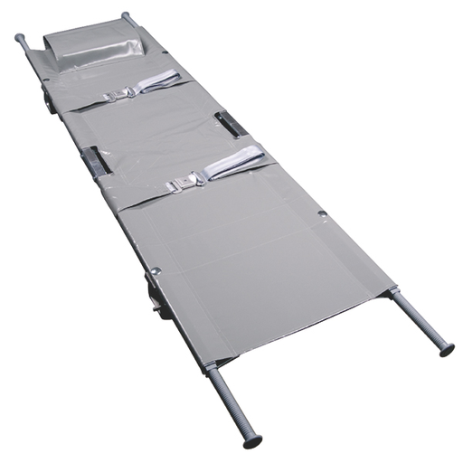 [13305-01] SERVOPRAX Aluminium-Krankentrage Typ 3 mit 2 Gleitfüßen + 2 Rollenfüßen