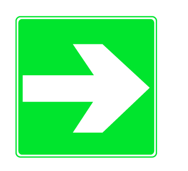 HOLTHAUS Rescue sign Direction arrow