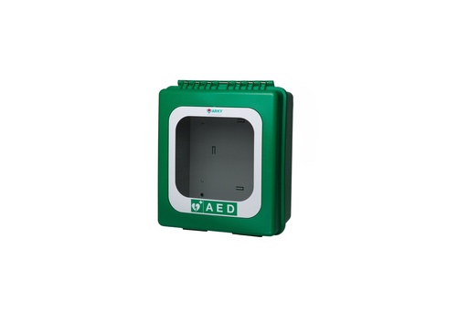 [21257-01] ARKY AED Outdoor wall cabinet green