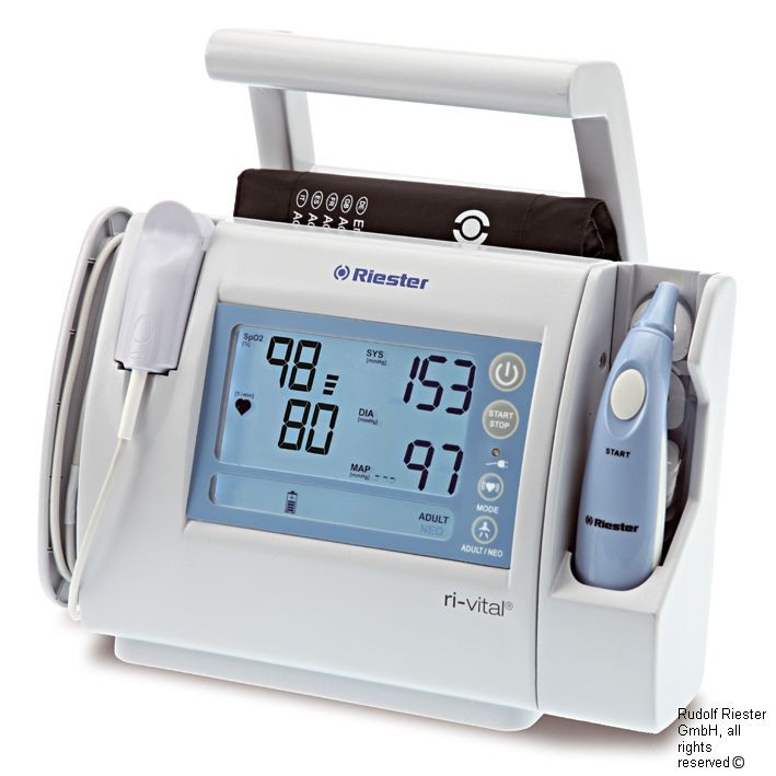 RIESTER ri-vital spot-check Surveillance monitor with thermometer