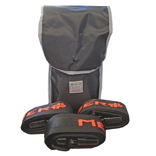 SERVOPRAX Ersatz-Haltegurt-Set (3 Stück), schwarz, inkl. Tasche