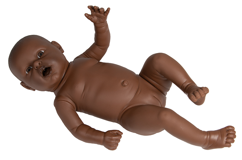 ERLERZIMMER Neugeborenen-Puppe Eltern-Übungsbaby weiblich dunkel
