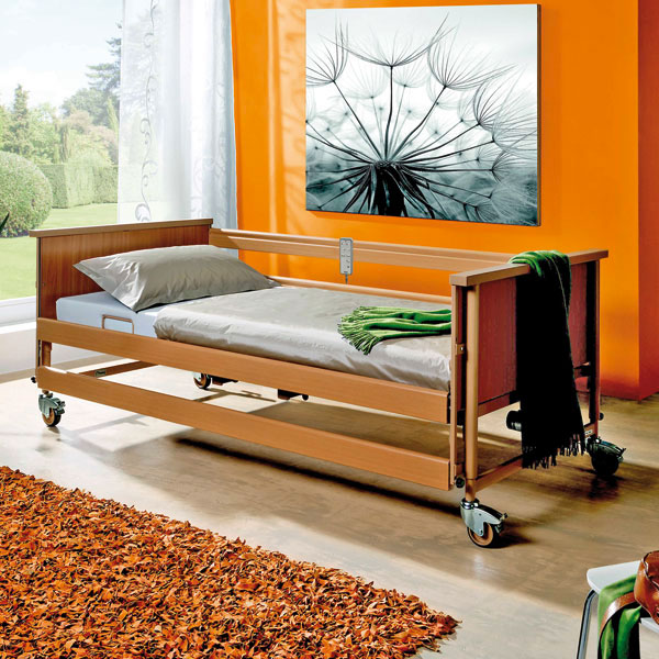 BURMEIER Care bed Dali Standard incl. side rails and lifting pole