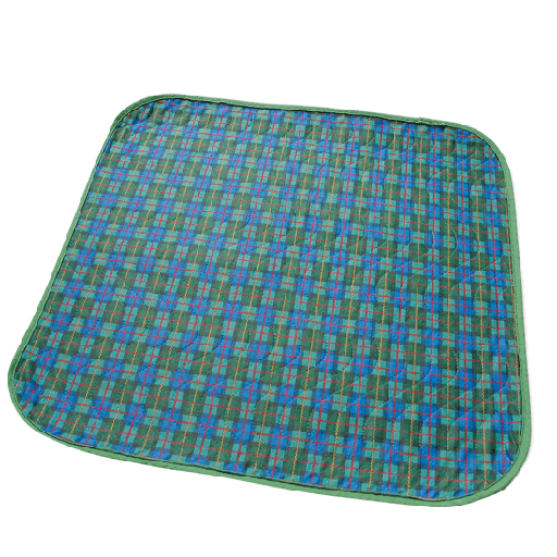 [14352-01] SUPRIMA Seat pad without strap 45 x 45 check blue-green