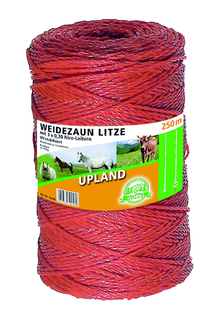 GÖBEL Kunststofflitze orange 250m 3 Niro-Leiter