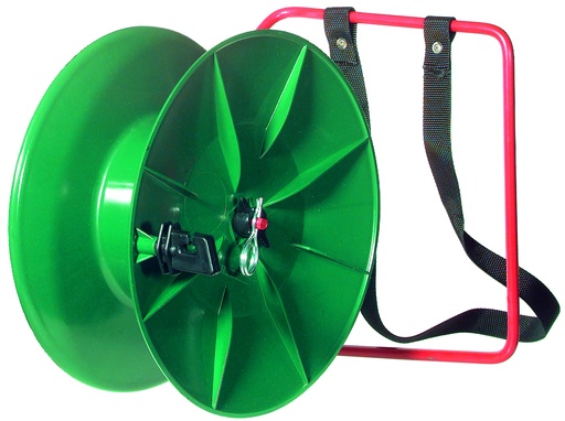 [23770-01] GÖBEL Plastic wire reel green with carrier