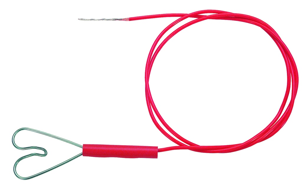 GÖBEL Fence connection cable red Heart/stripped