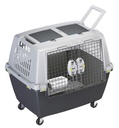 KERBL Transport box Gulliver Touring IATA grey / black 80 x 58 x 62 cm
