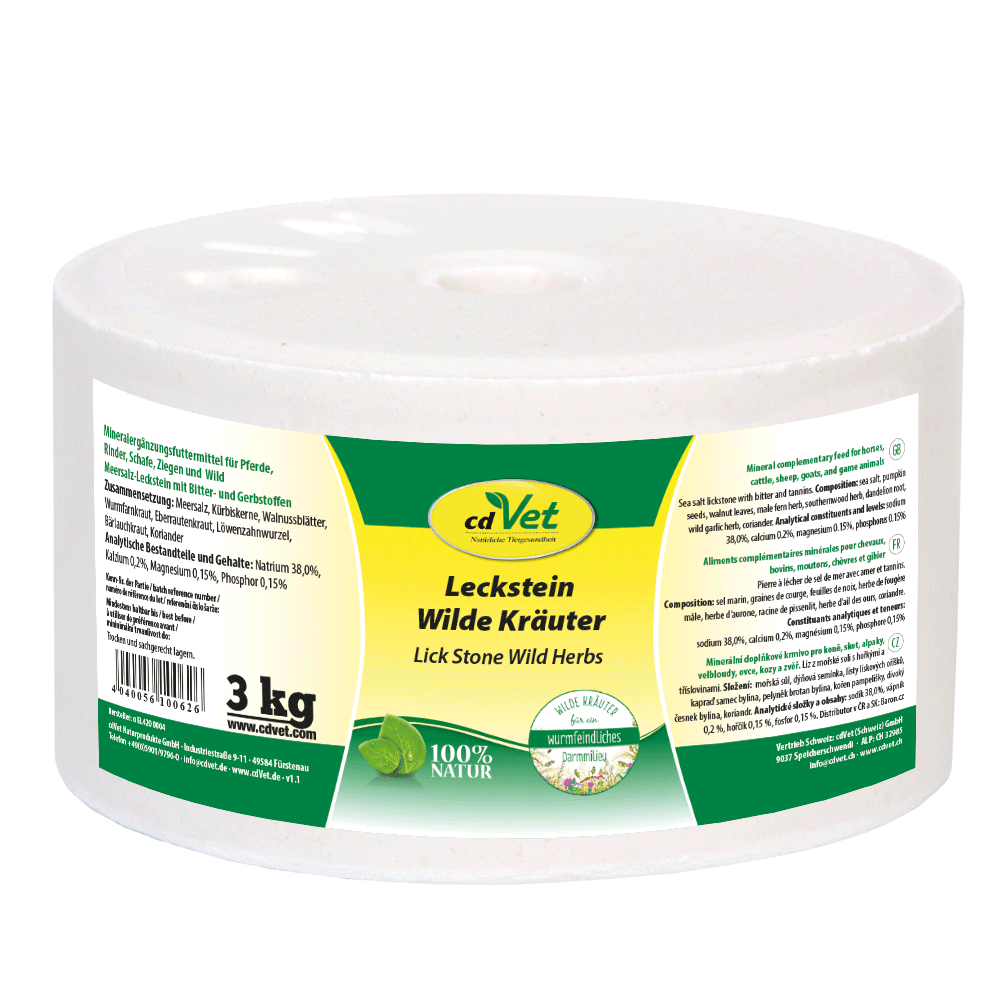 CDVET Leckstein Wilde Kräuter 3 kg
